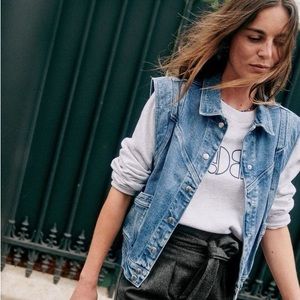 NWOT Sézane Tim denim vest